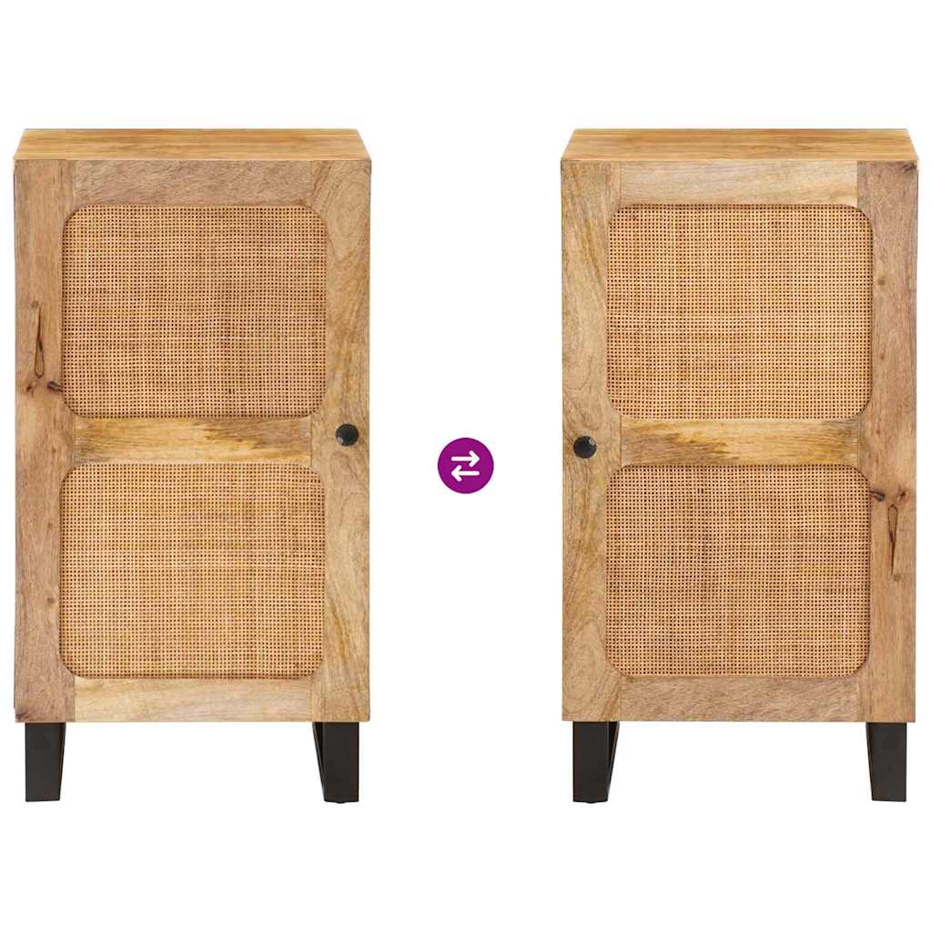 Sideboard with Storage Brown 40 x 33 x 75 cm Solid Mango Wood