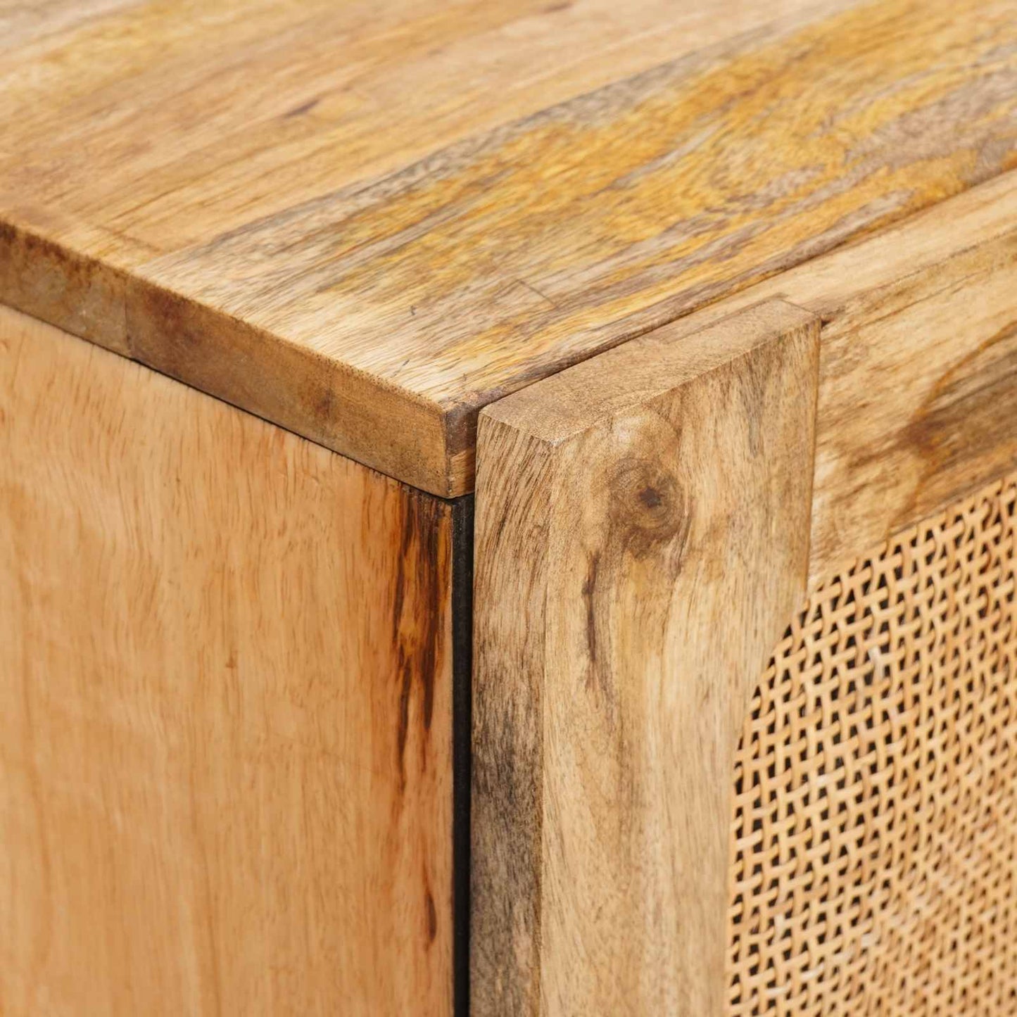 Highboard with Storage Brown 90 x 33 x 75 cm Solid Mango Wood