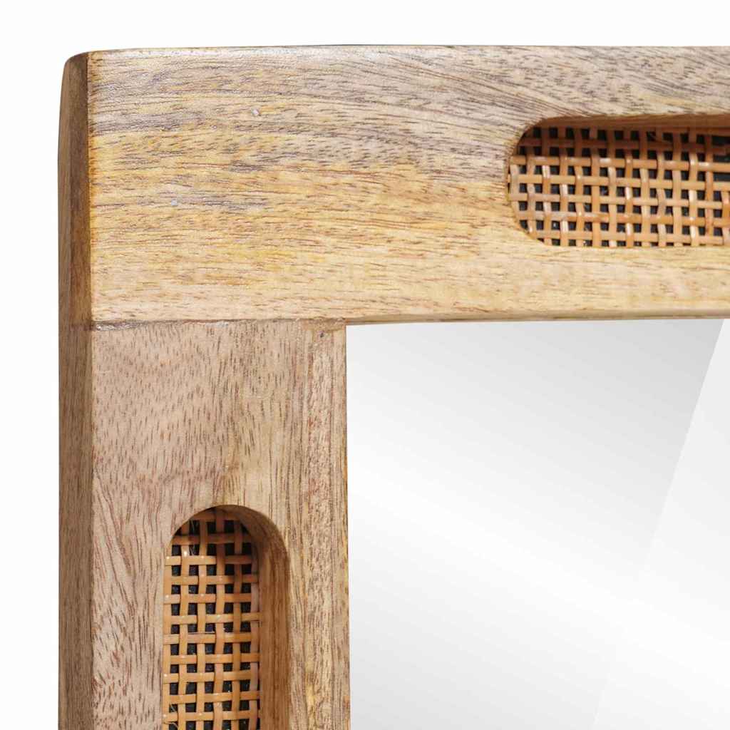 Bathroom Mirror Brown 50 x 2.5 x 70 cm Solid Mango Wood