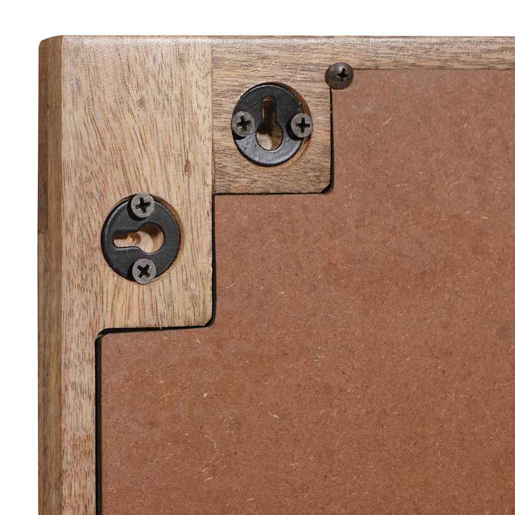 Bathroom Mirror Brown 50 x 2.5 x 70 cm Solid Mango Wood
