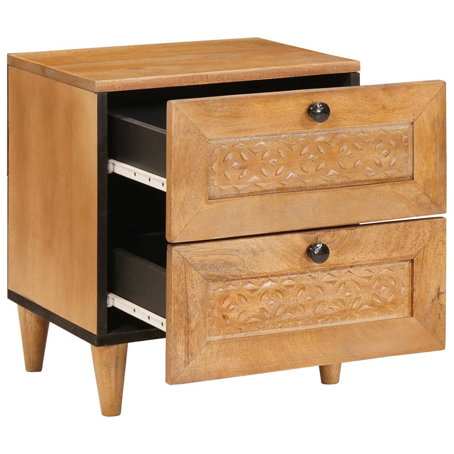 Bedside Cabinet Light Brown 40 x 33 x 46 cm Engineered Wood