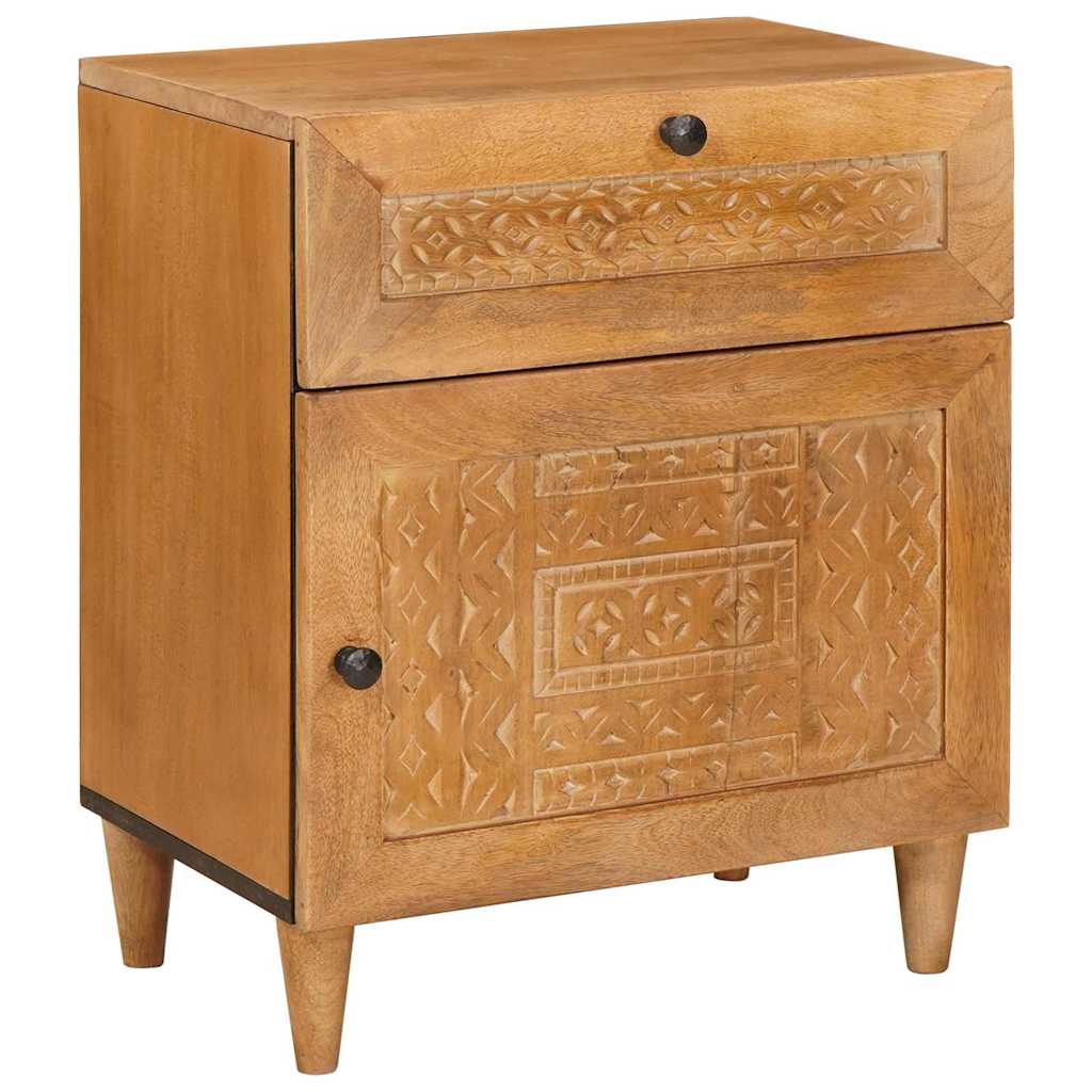 Bedside Cabinet Light Brown 50 x 33 x 60 cm Engineered Wood