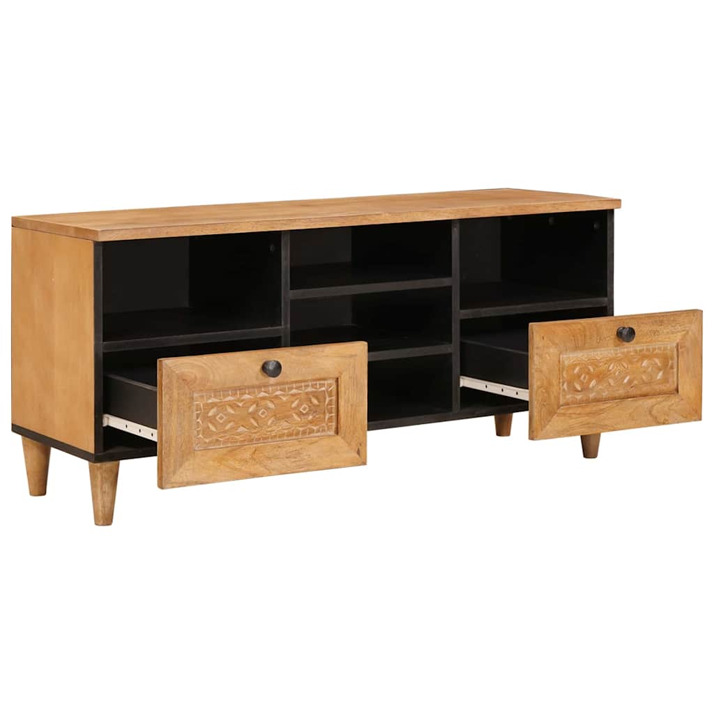 TV Cabinet with Drawer 100 x 33 x 46 cm Solid Mango Wood