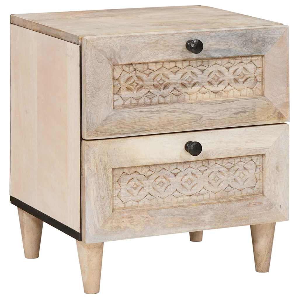 Bedside Cabinet 2 pcs White 40 x 33 x 46 cm Engineered Wood