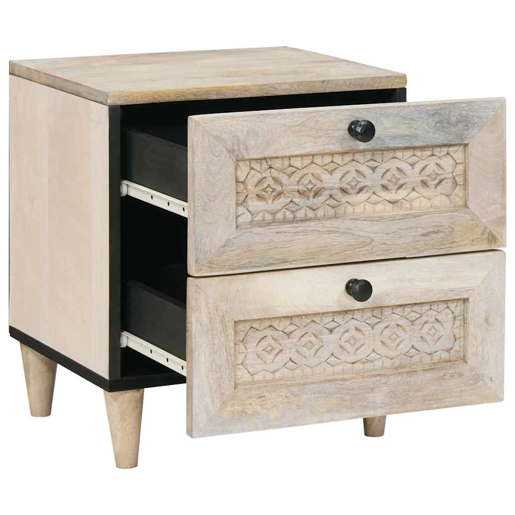Bedside Cabinet 2 pcs White 40 x 33 x 46 cm Engineered Wood