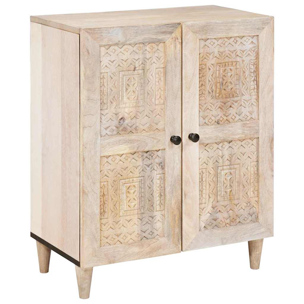 Sideboard White 60 x 33 x 75 cm Solid mango wood