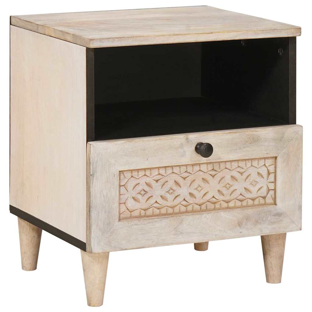 Bedside Cabinet White 40 x 33 x 46 cm Engineered Wood