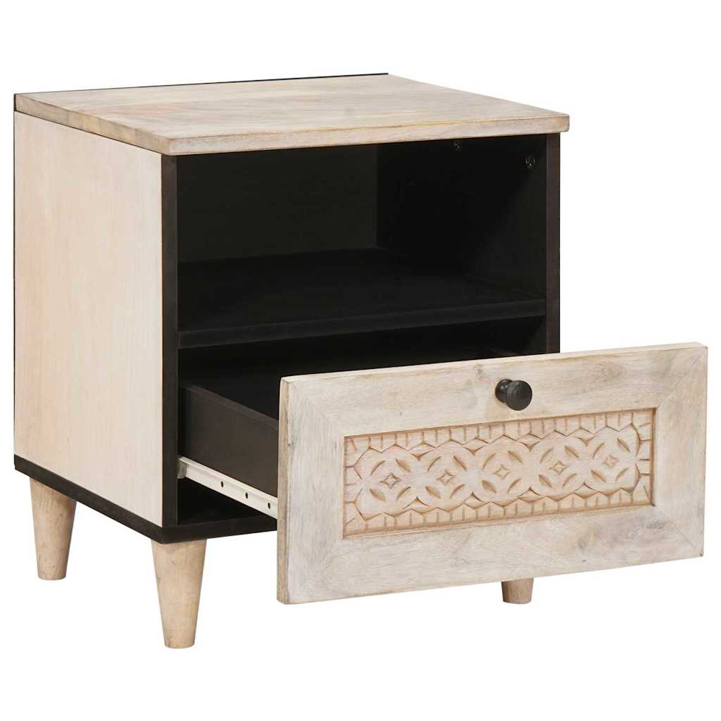Bedside Cabinet White 40 x 33 x 46 cm Engineered Wood