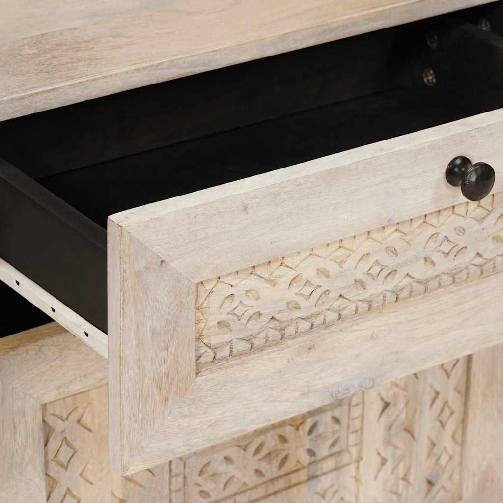 Bedside Cabinet White 50 x 33 x 60 cm Engineered Wood