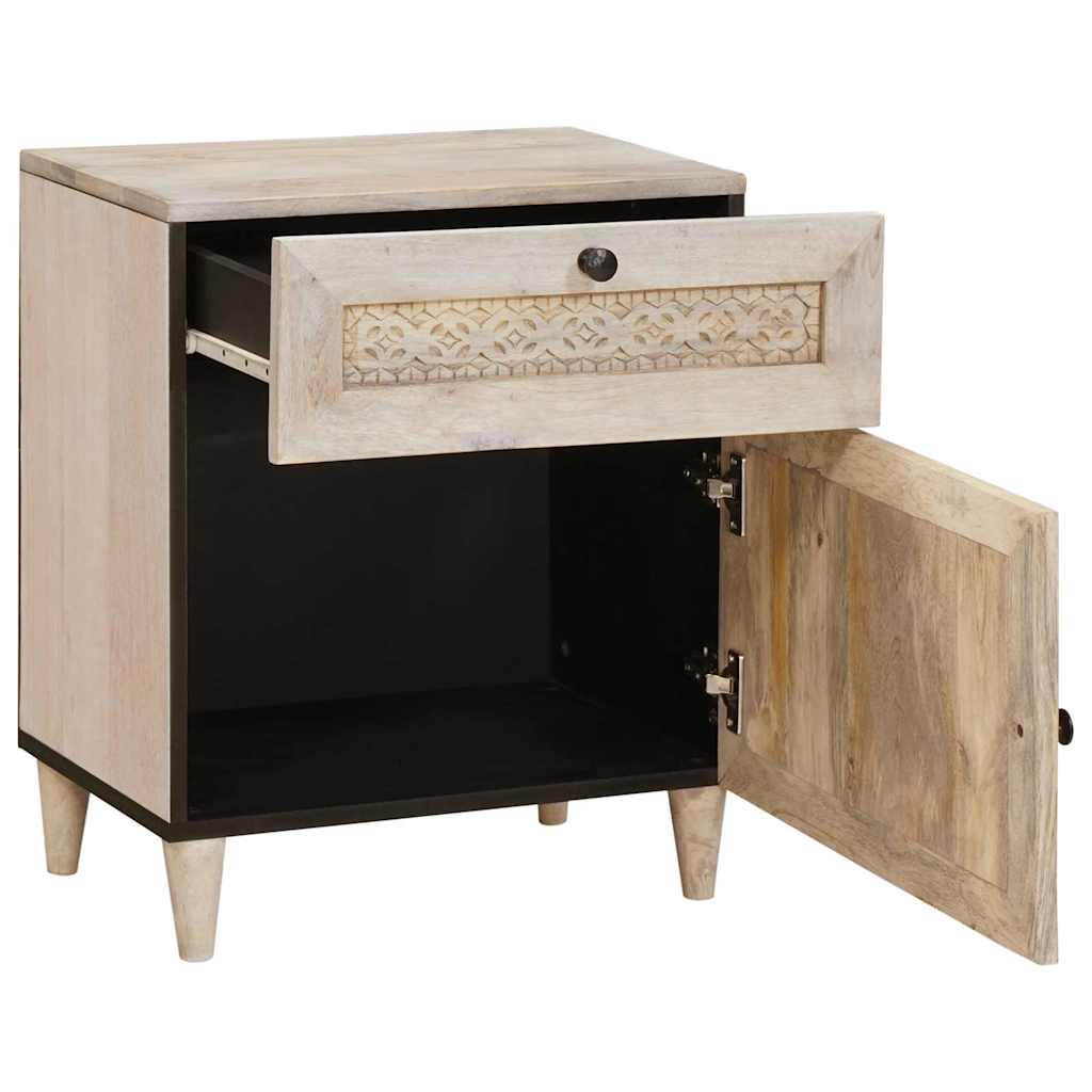 Bedside Cabinet White 50 x 33 x 60 cm Engineered Wood