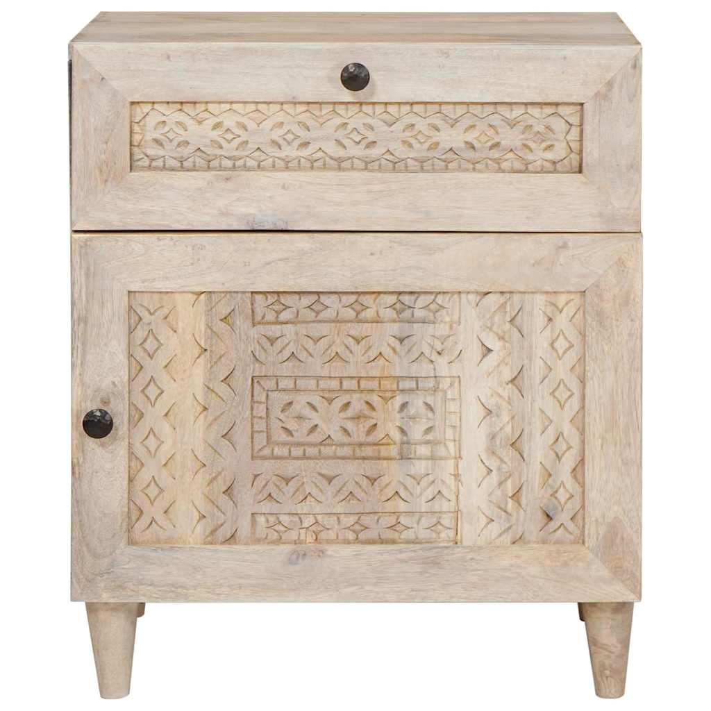 Bedside Cabinet White 50 x 33 x 60 cm Engineered Wood