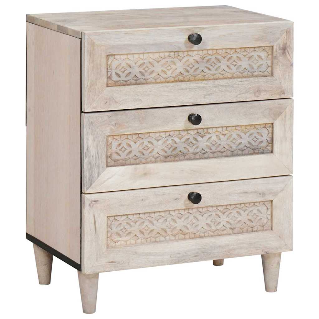Bedside Cabinet White 50 x 33 x 62 cm Engineered Wood