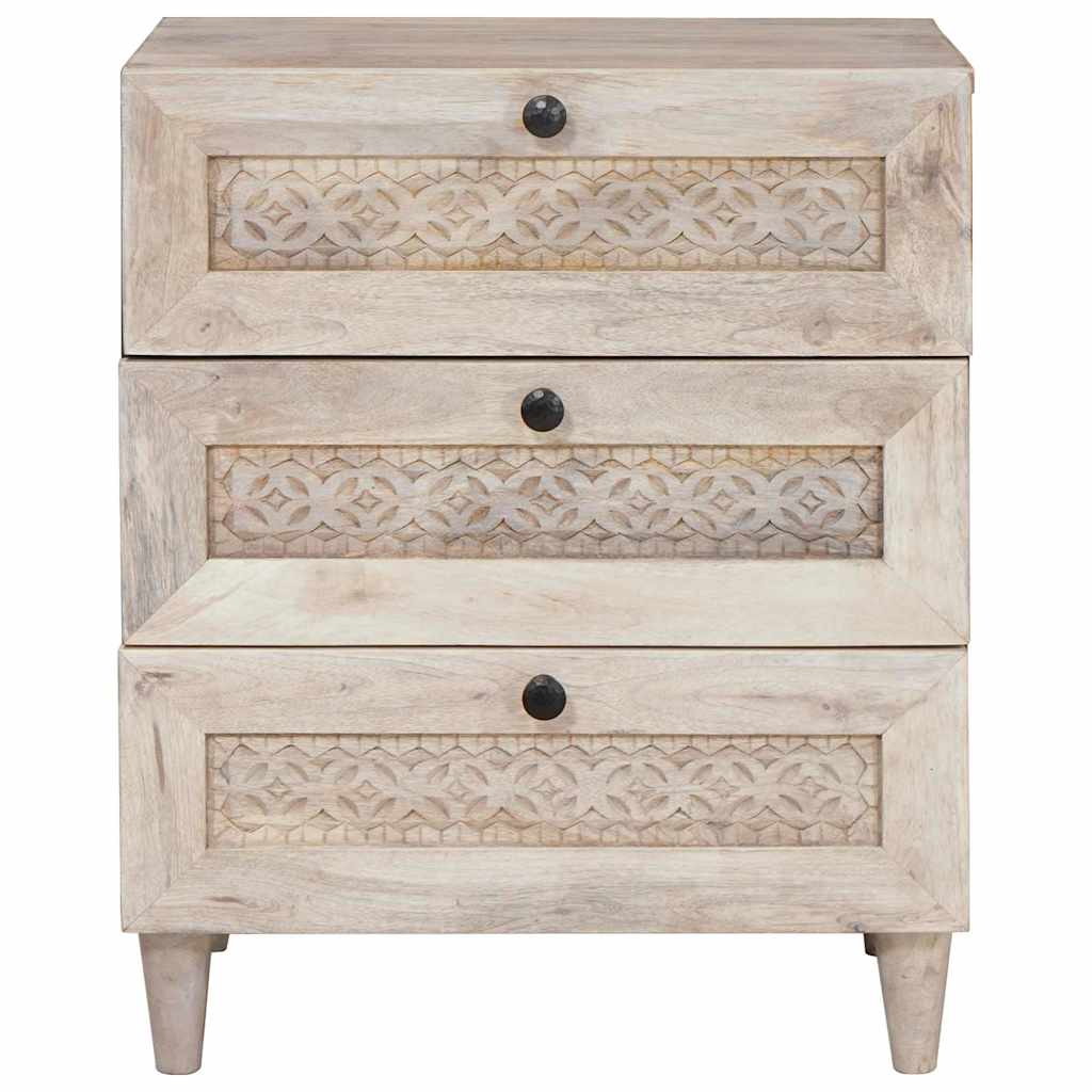 Bedside Cabinet White 50 x 33 x 62 cm Engineered Wood