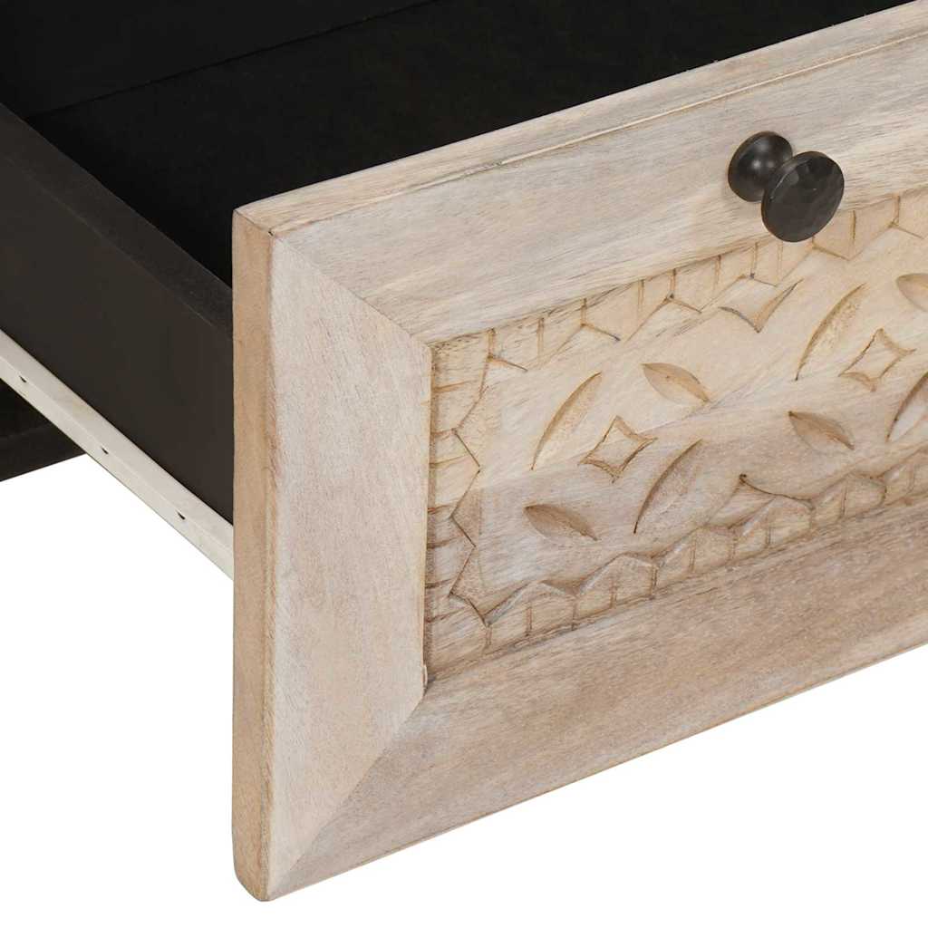 Bedside Cabinet White 50 x 33 x 62 cm Engineered Wood