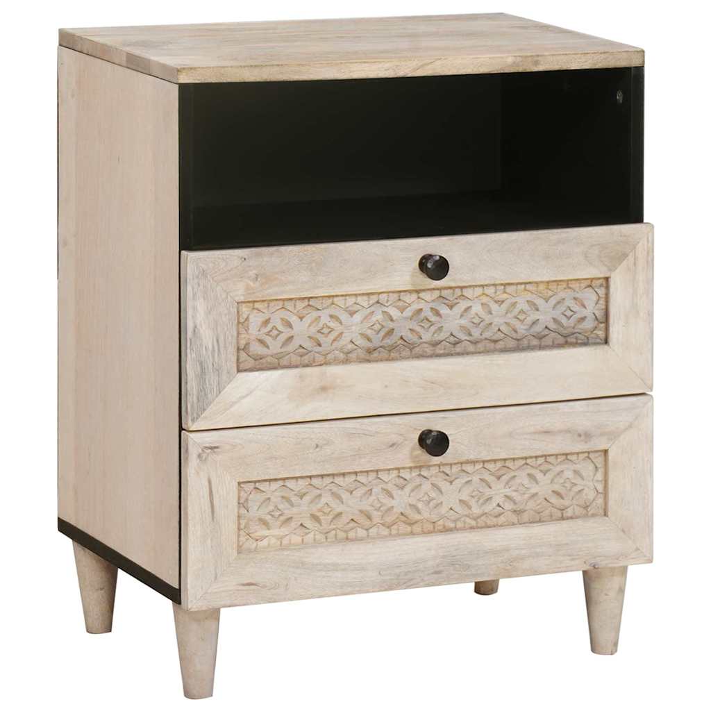 Bedside Cabinet White 50 x 33 x 62 cm Engineered Wood