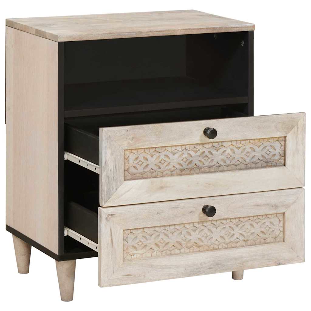 Bedside Cabinet White 50 x 33 x 62 cm Engineered Wood