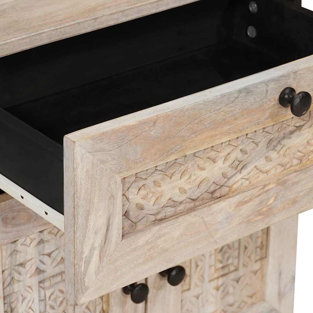 Bedside Cabinet White 50 x 33 x 60 cm Engineered Wood
