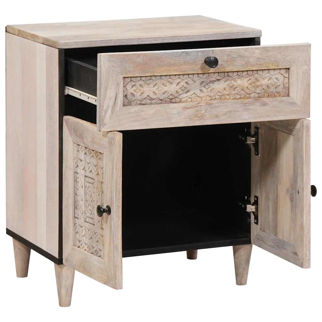 Bedside Cabinet White 50 x 33 x 60 cm Engineered Wood