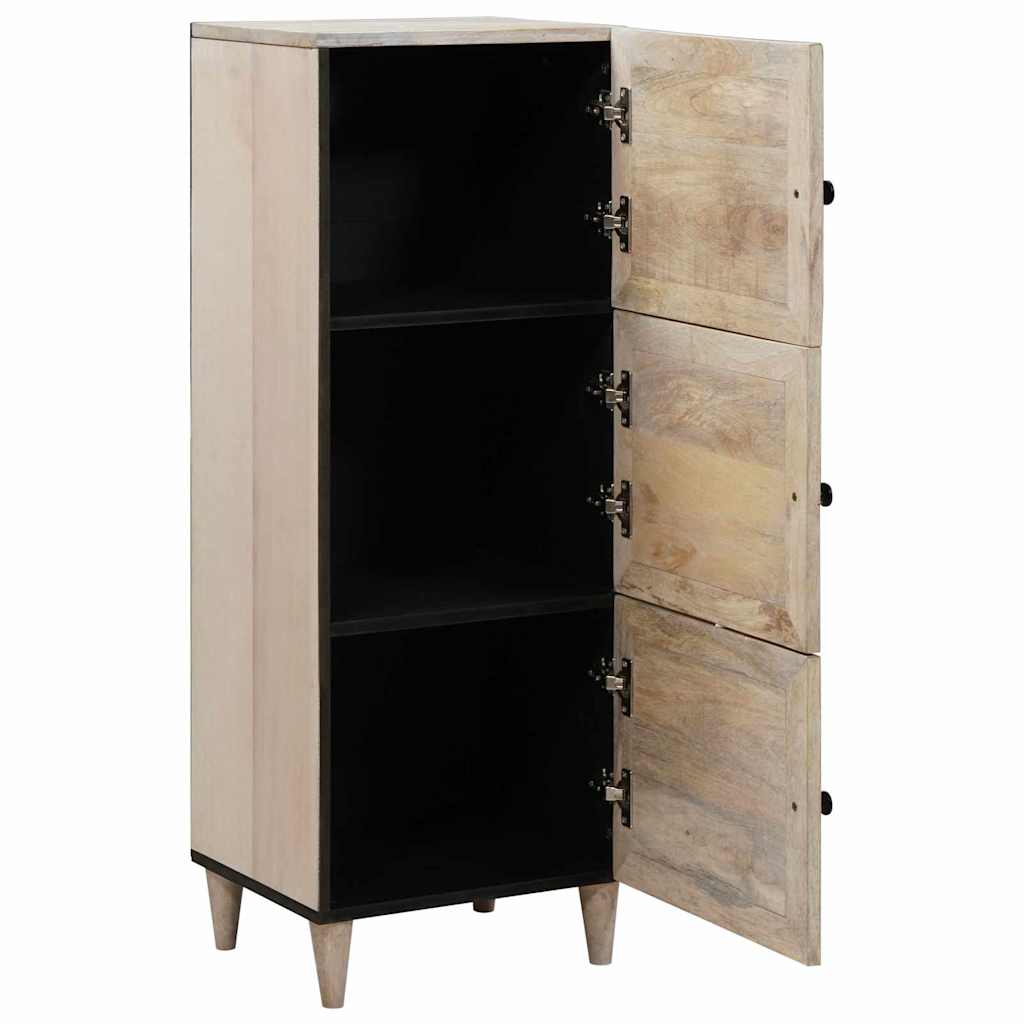 Highboard White 40 x 33 x 110 cm Solid mango wood