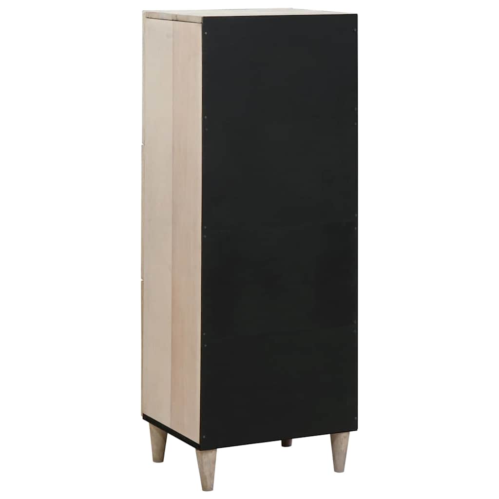 Highboard White 40 x 33 x 110 cm Solid mango wood