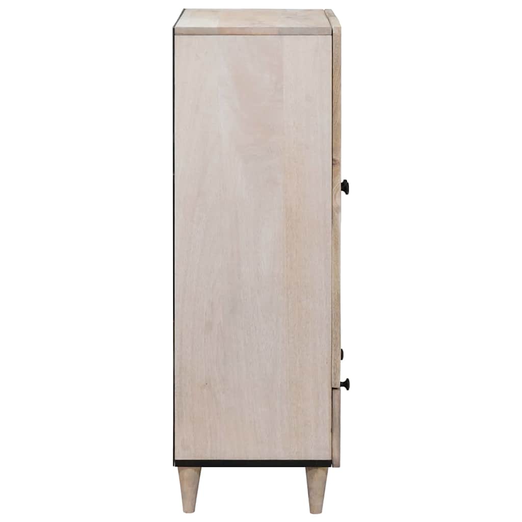 Highboard White 60 x 33 x 100 cm Solid mango wood