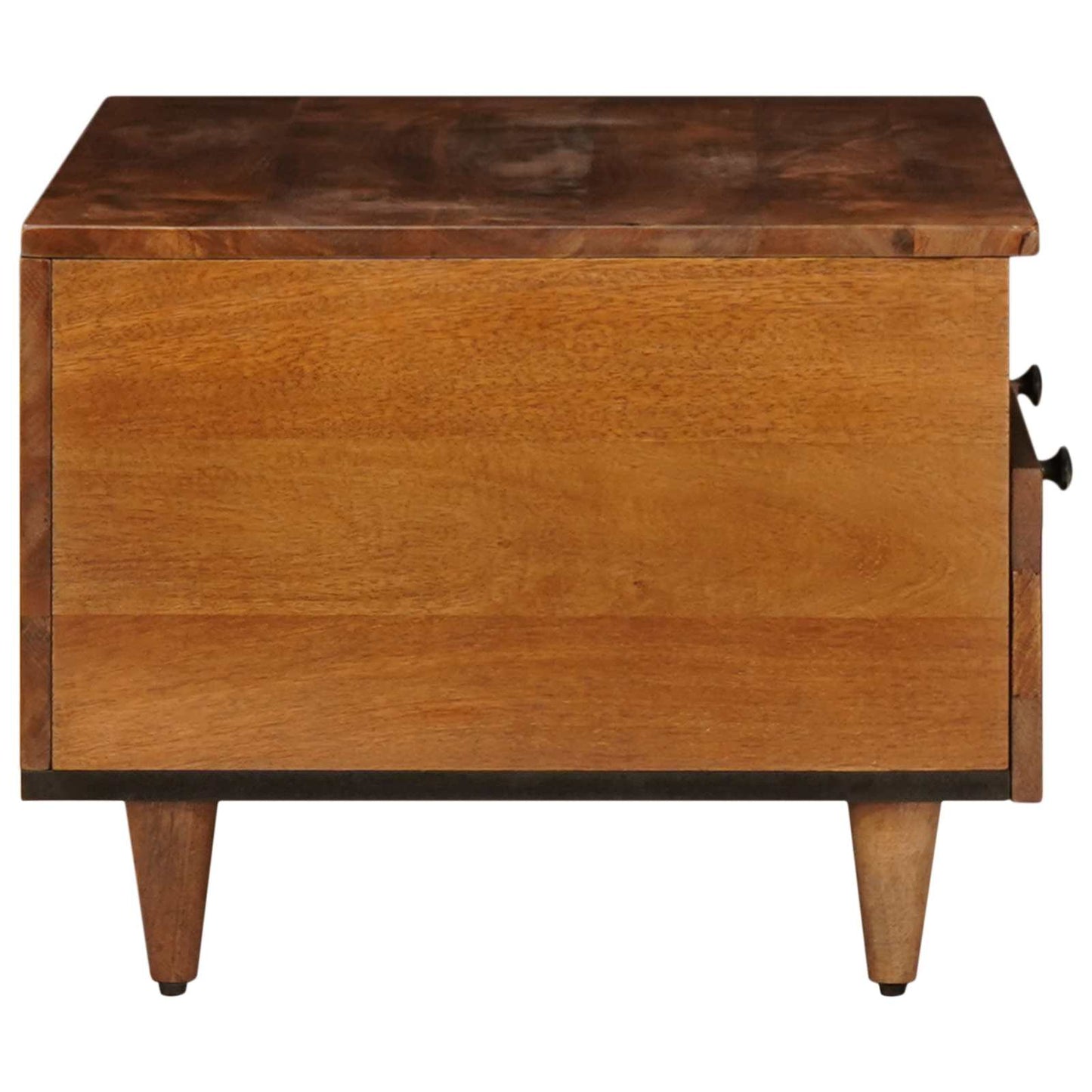 TV Cabinet with Drawer Walnut 70 x 33 x 46 cm Solid Mango Wood