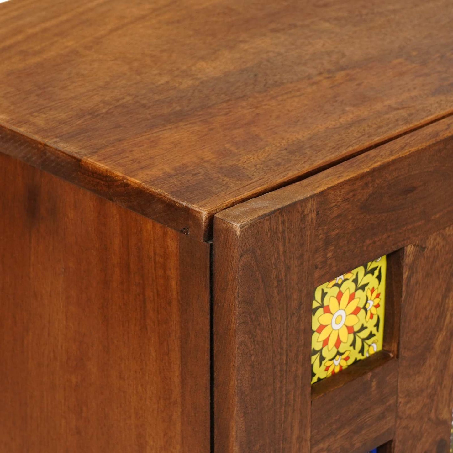 Sideboard 60 x 33 x 75 cm Solid Mango Wood Walnut