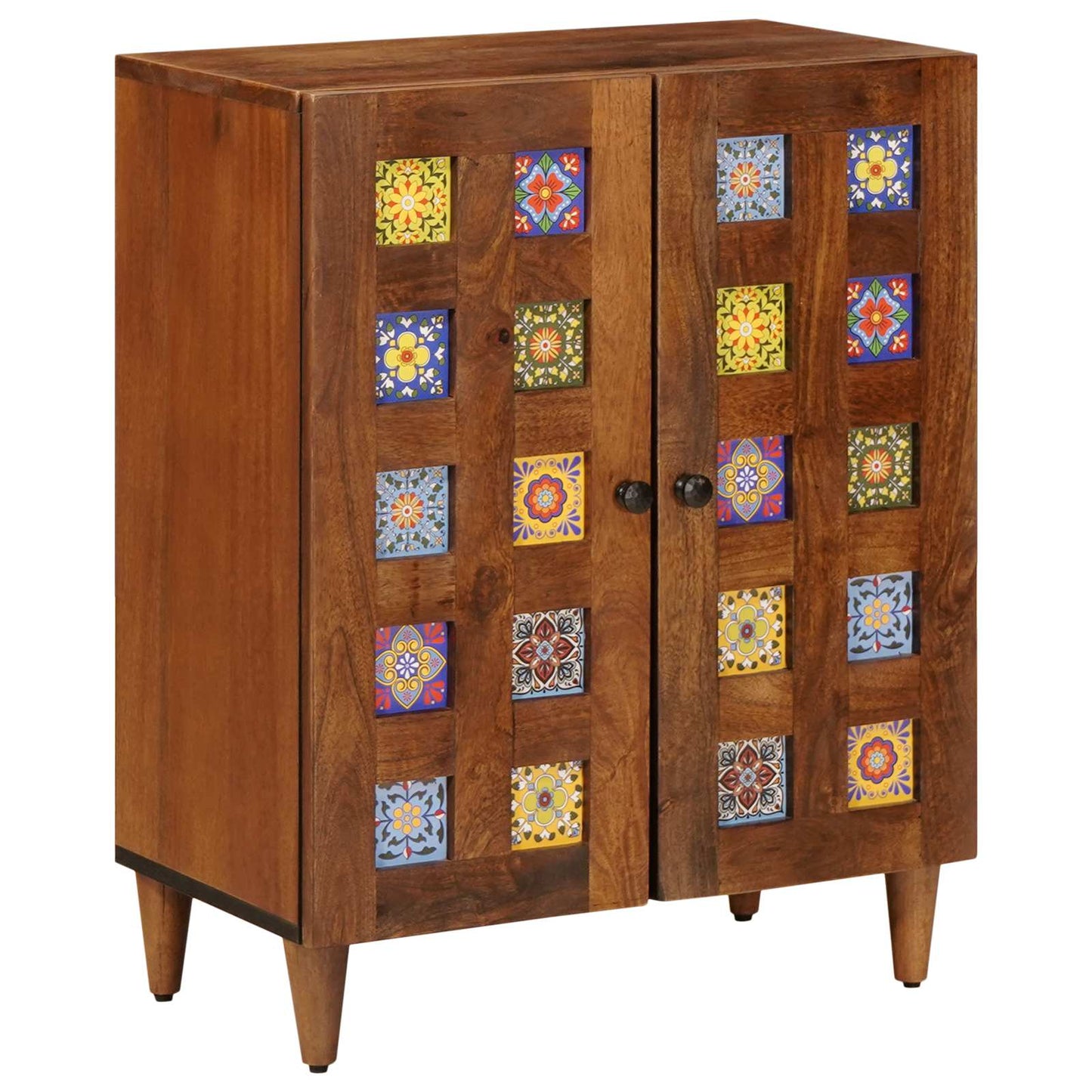 Sideboard 60 x 33 x 75 cm Solid Mango Wood Walnut