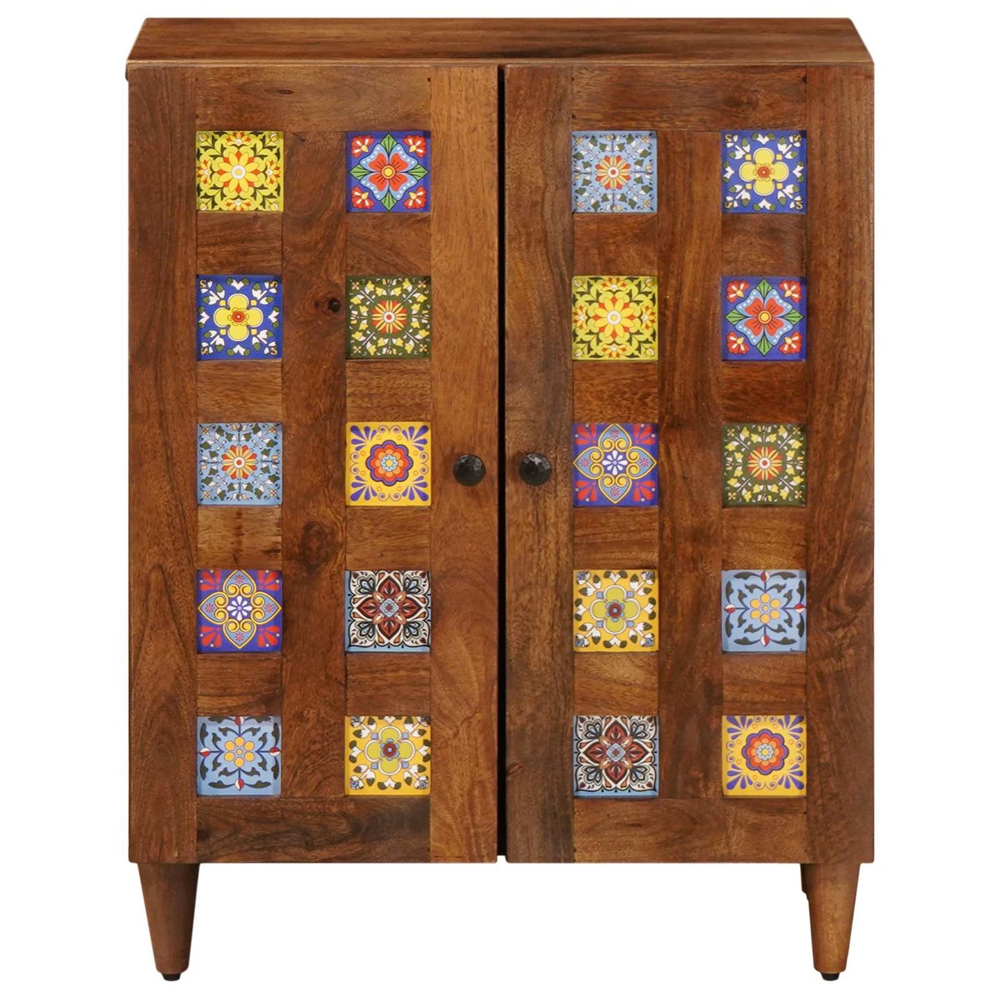 Sideboard 60 x 33 x 75 cm Solid Mango Wood Walnut