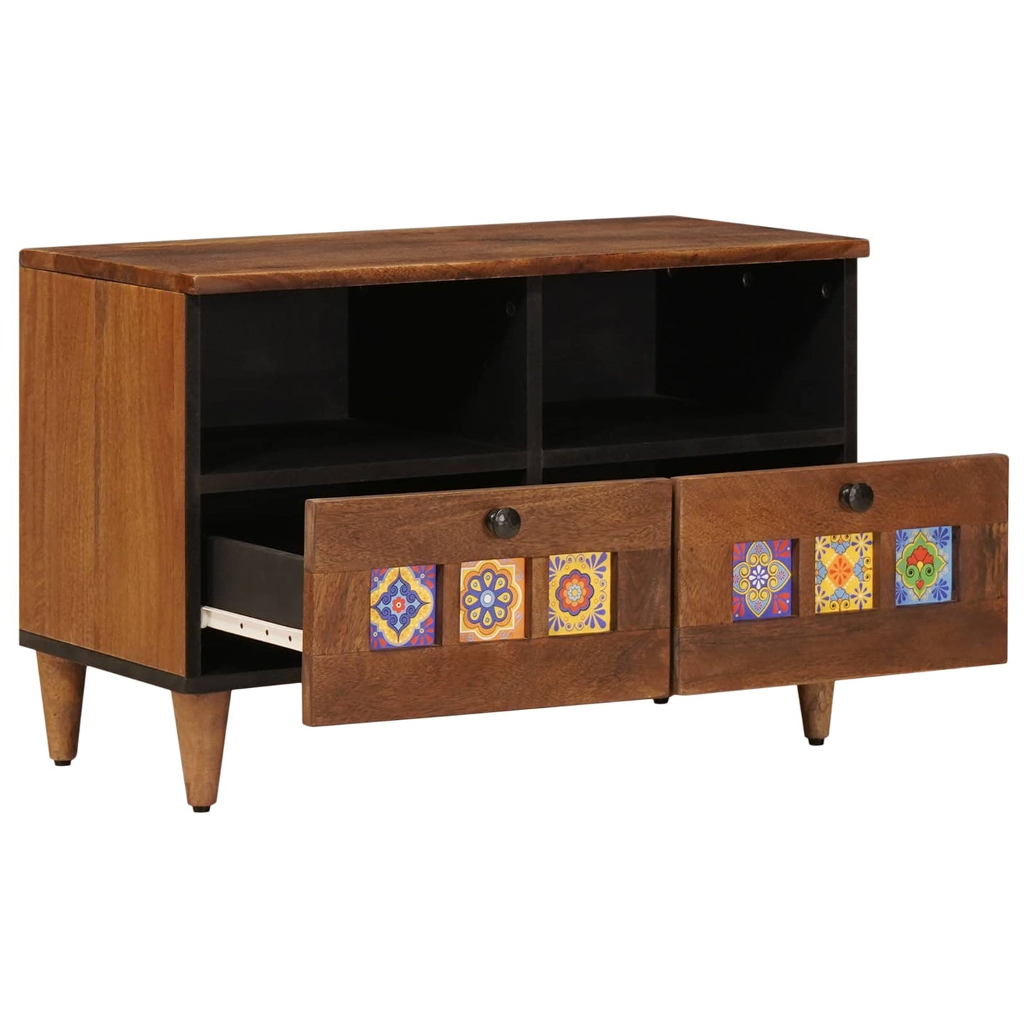 Coffee Table with Drawer Brown 80 x 54 x 40 cm Solid Mango Wood