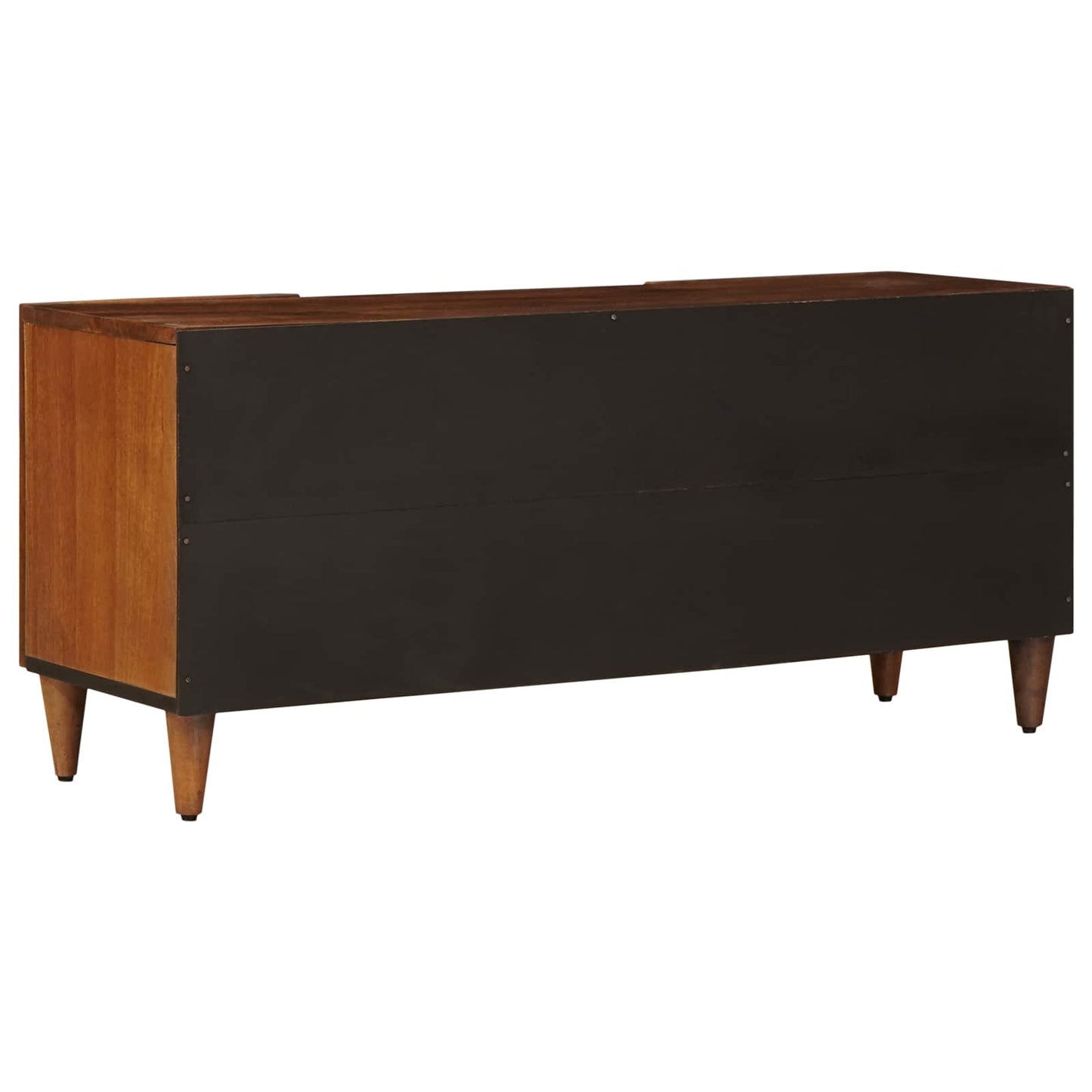 TV Cabinet with Drawer Walnut 105 x 33 x 46 cm Solid Mango Wood