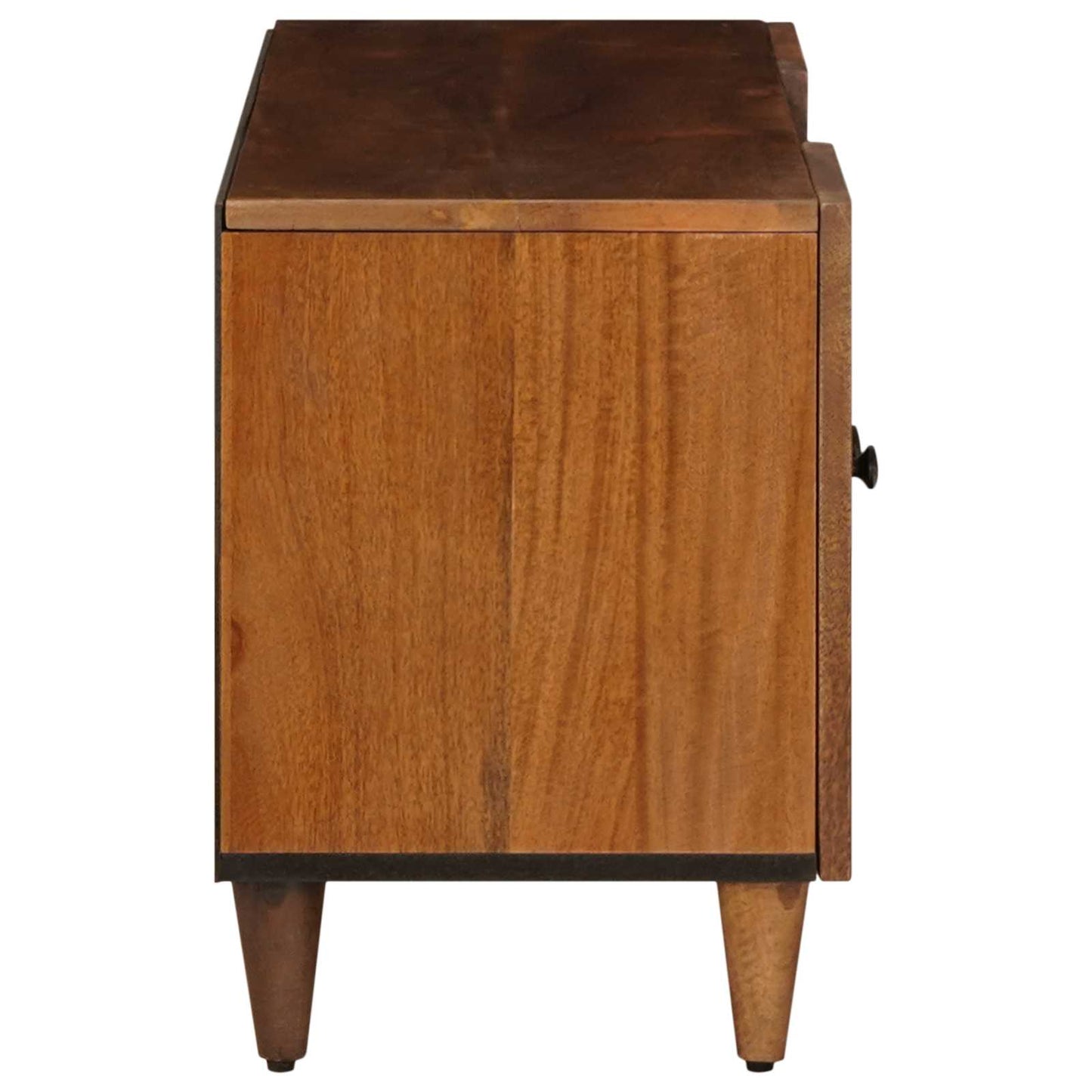 TV Cabinet with Drawer Walnut 105 x 33 x 46 cm Solid Mango Wood