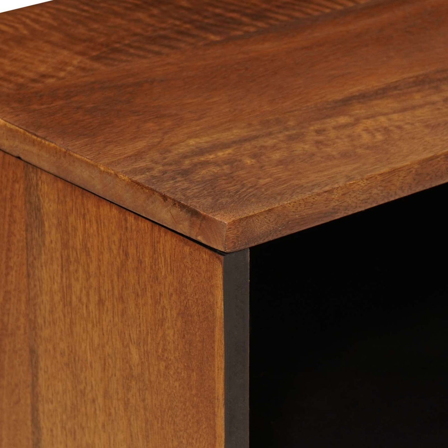 TV Cabinet with Storage Walnut 80 x 33 x 46 cm Solid Mango Wood
