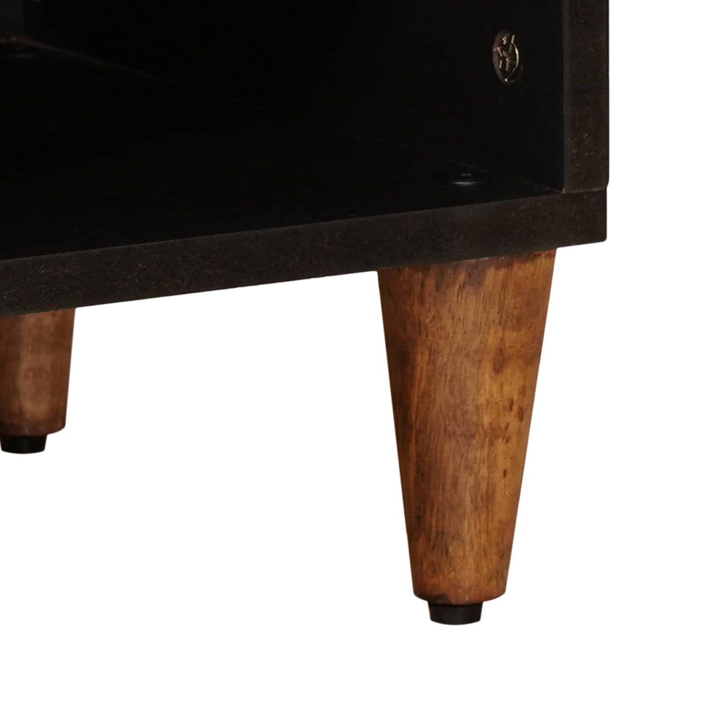 TV Cabinet with Drawer Walnut 100 x 33 x 46 cm Solid Mango Wood