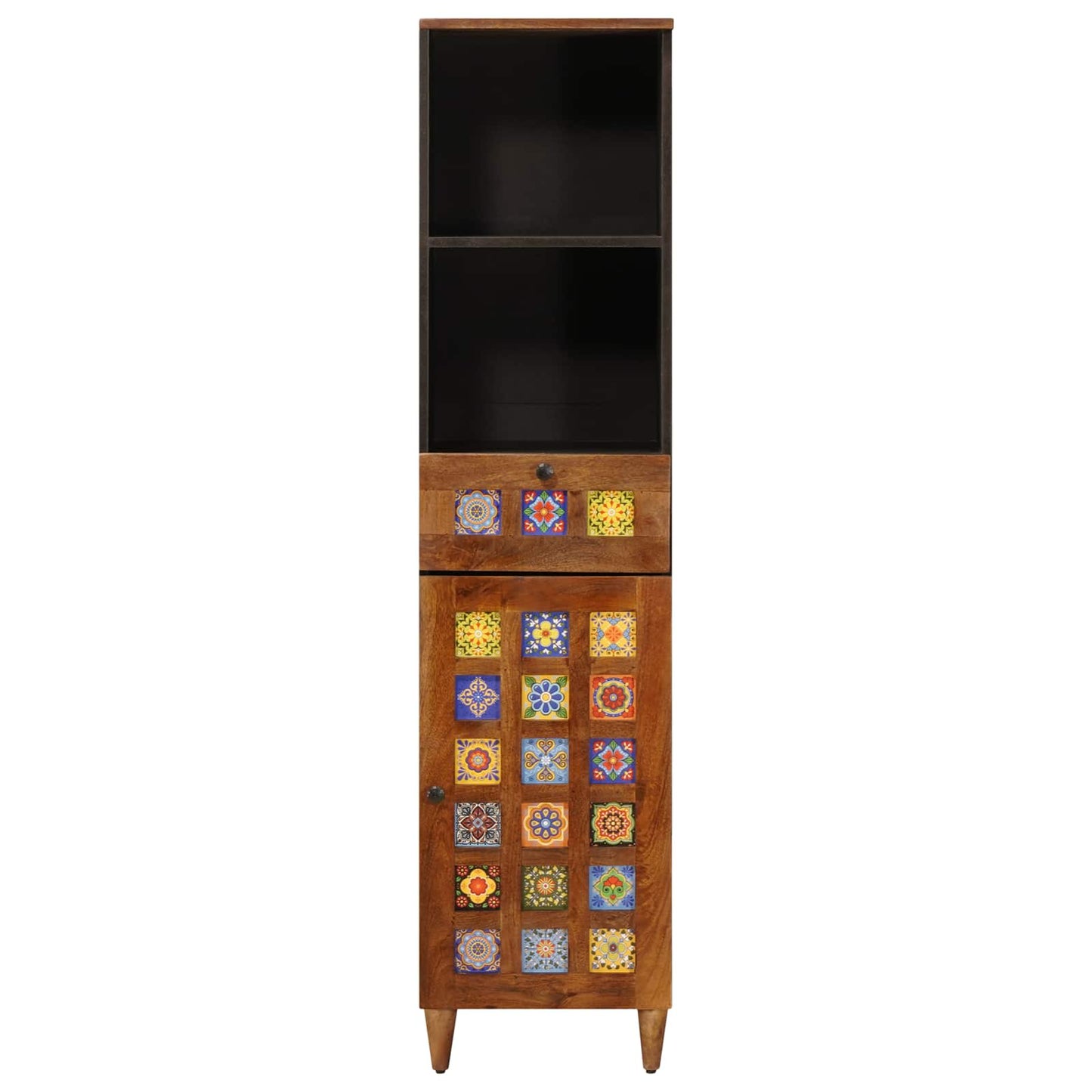 Bathroom Cabinet with Drawer with Shelf Walnut 38 x 33 x 160 cm