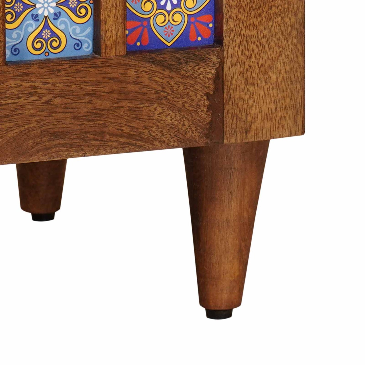Sideboard with Storage Walnut 60 x 33 x 75 cm Solid Mango Wood