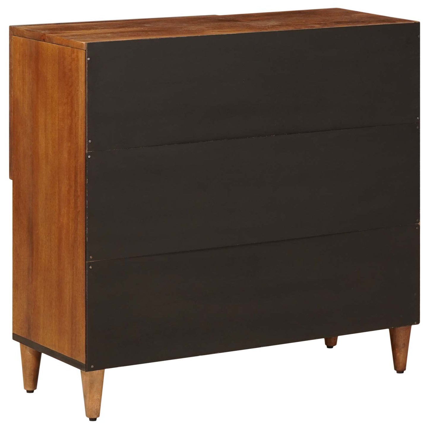 Sideboard with Storage Walnut 80 x 33 x 75 cm Solid Mango Wood