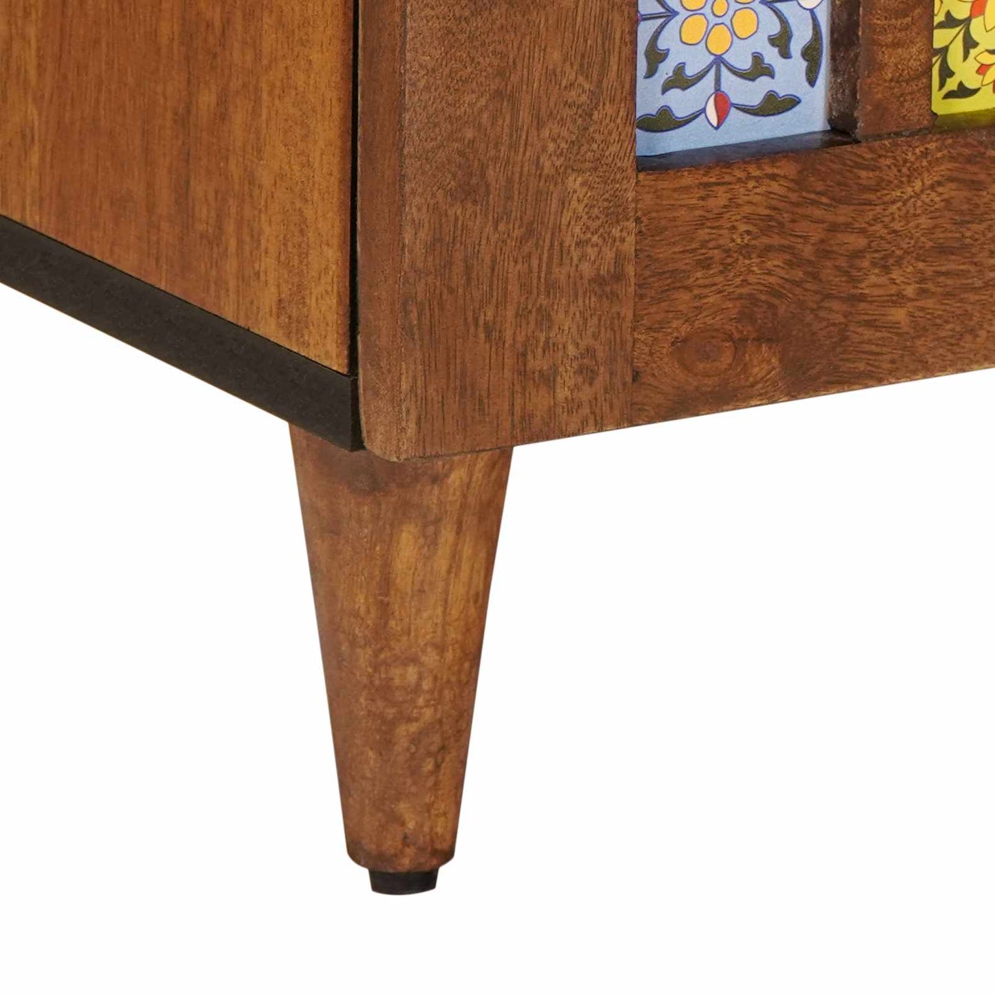 Sideboard with Shelf Walnut 90 x 33.5 x 75 cm Solid Mango Wood