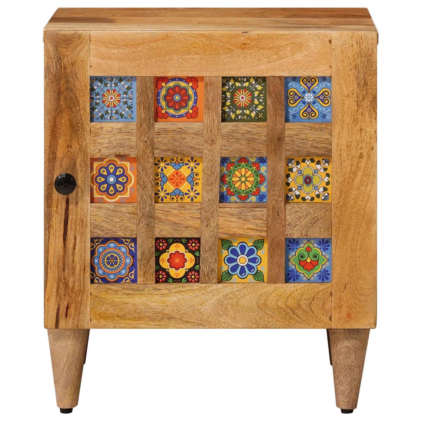 Bedside Cabinet Natural 40 x 33.5 x 46 cm Solid Mango Wood