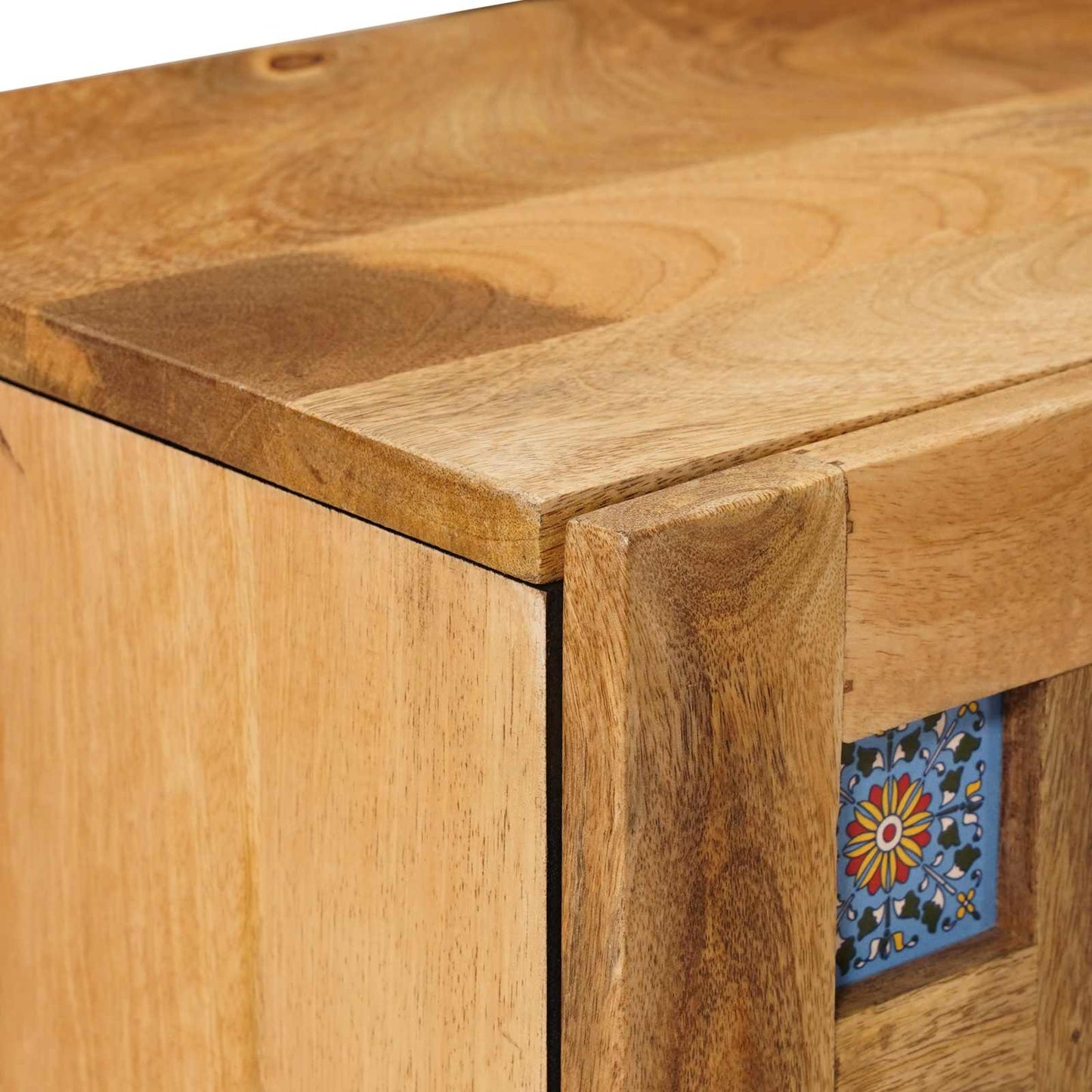 Bedside Cabinet 2 pcs Natural 40 x 33 x 46 cm Solid Mango Wood