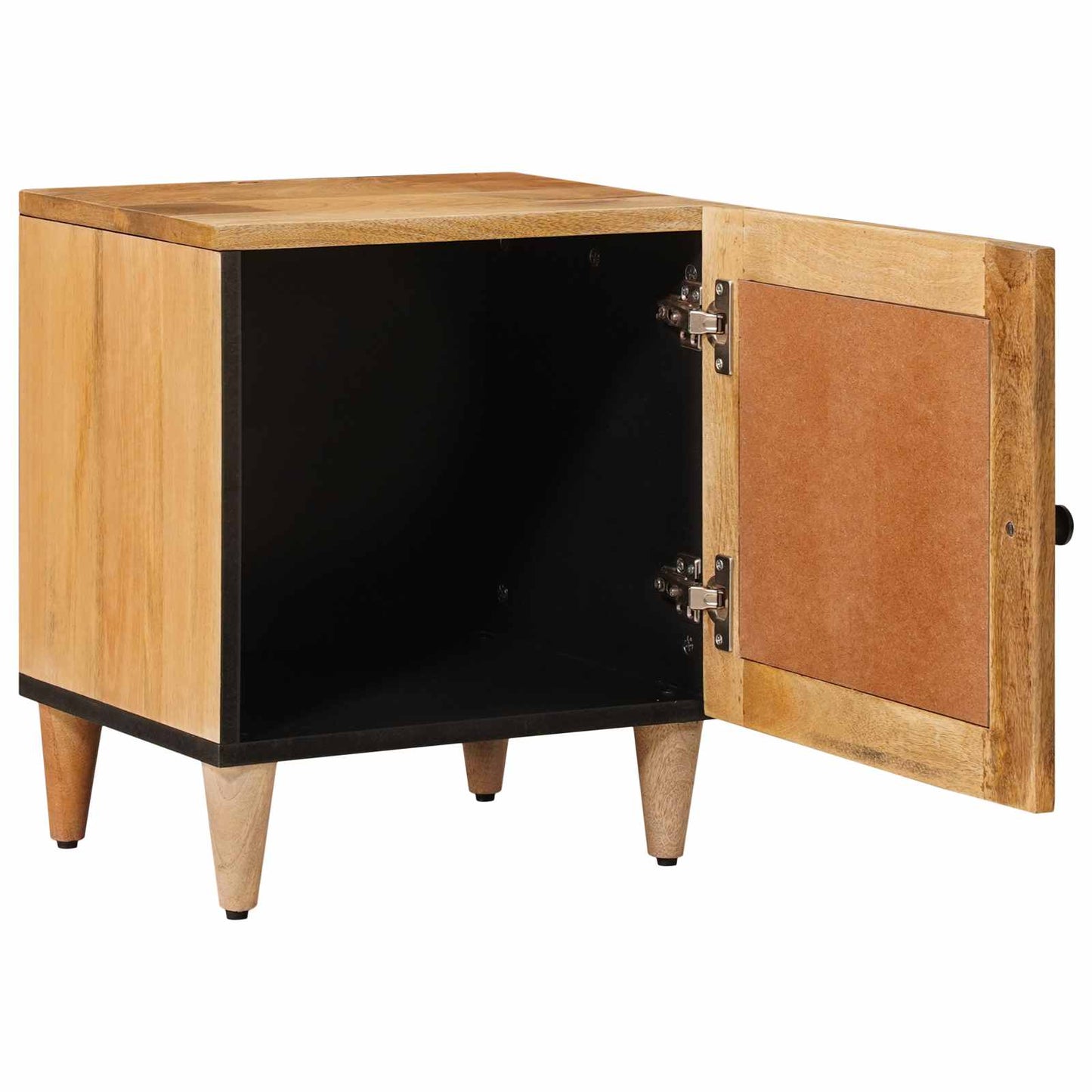 Bedside Cabinet 2 pcs Natural 40 x 33 x 46 cm Solid Mango Wood