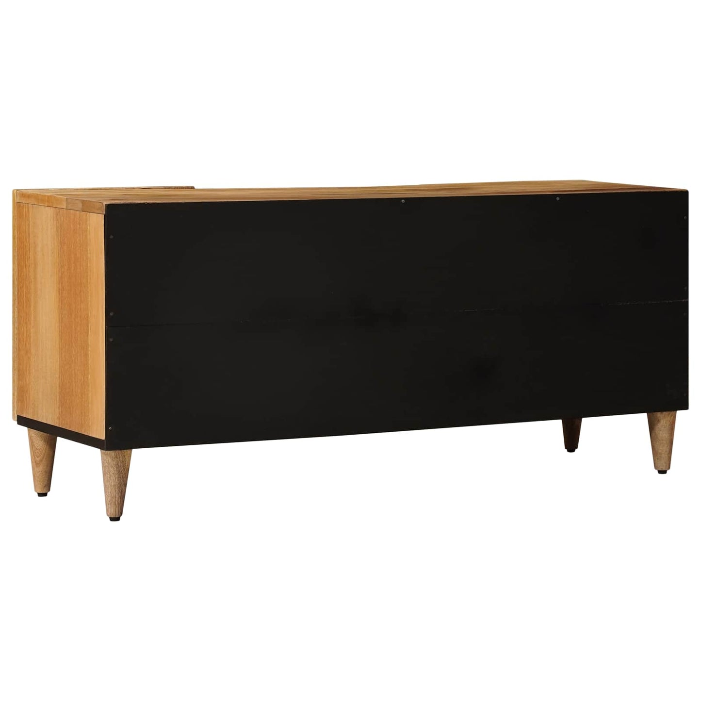 TV Cabinet with Shelf Natural 105 x 33 x 46 cm Solid Mango Wood