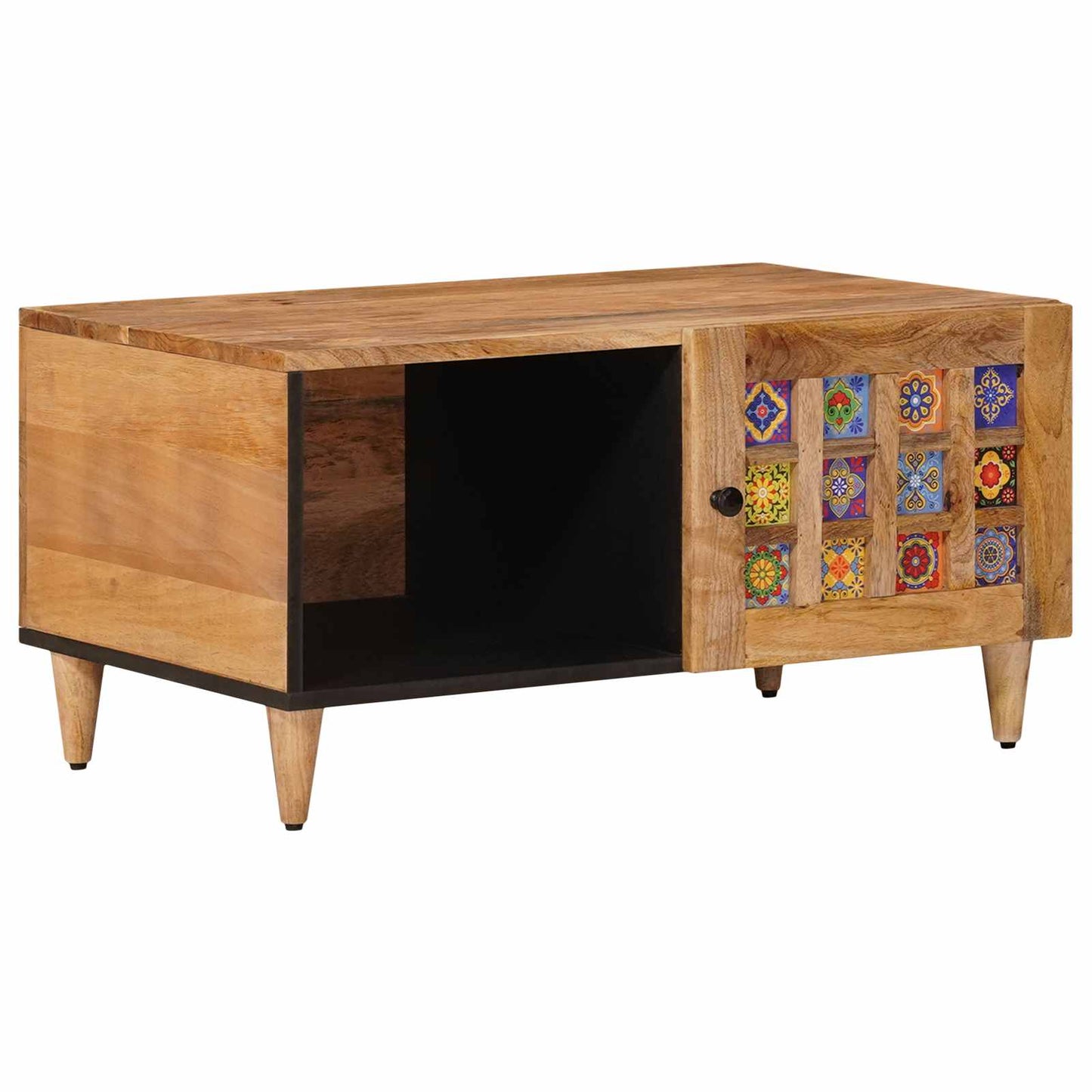Coffee Table Natural 80 x 50 x 40 cm Solid Mango Wood