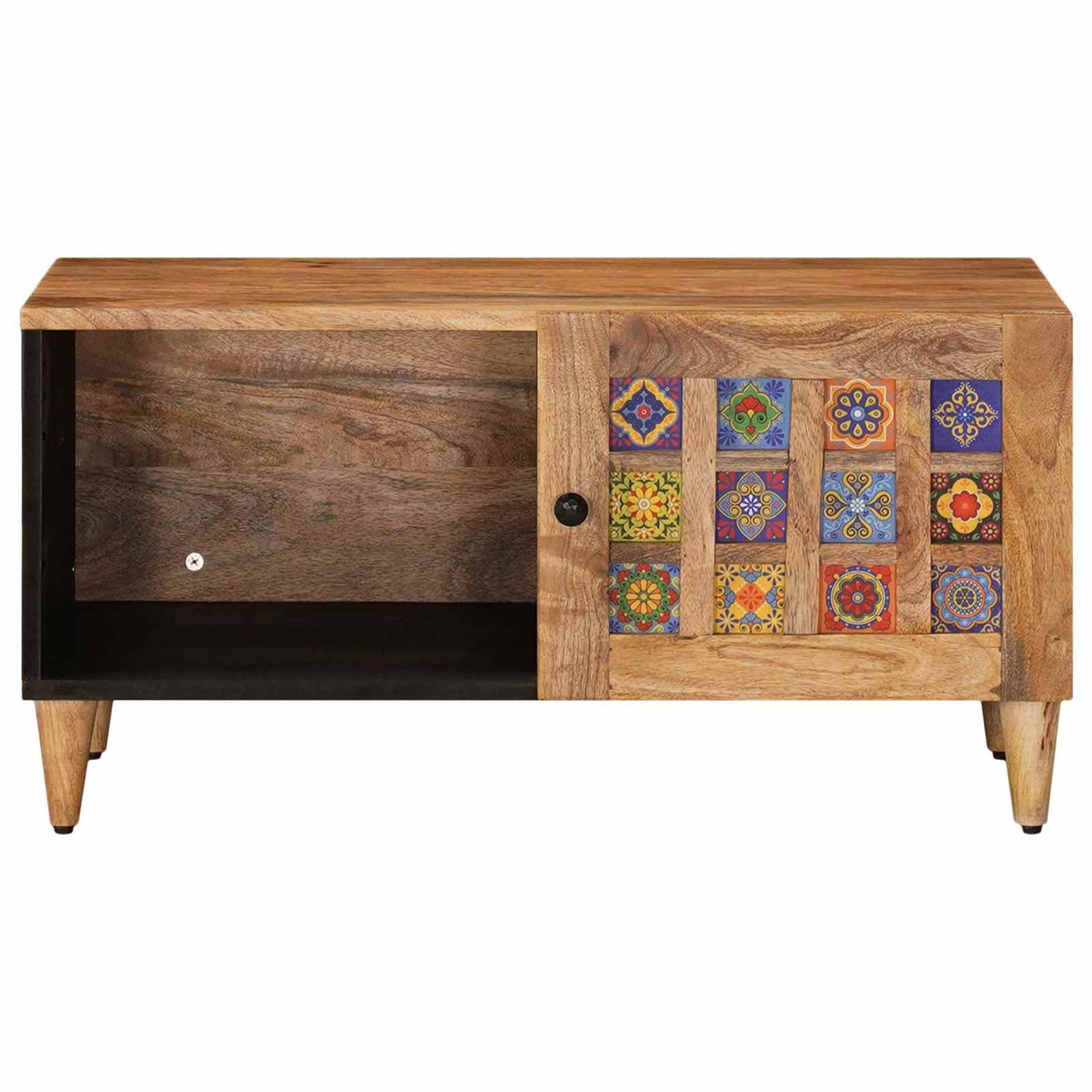 Coffee Table Natural 80 x 50 x 40 cm Solid Mango Wood