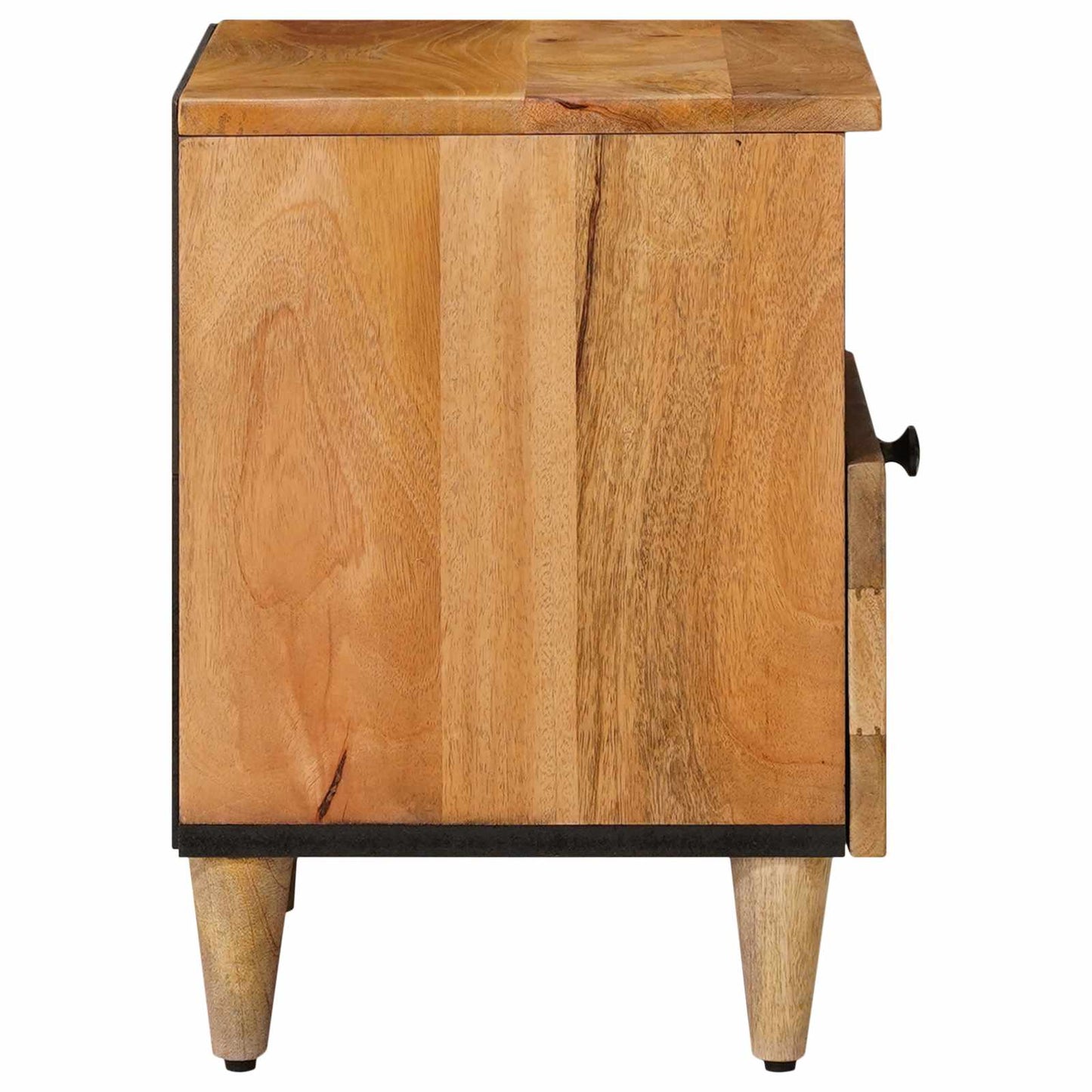 Bedside Cabinet 2 pcs Natural 40 x 33 x 46 cm Solid Mango Wood