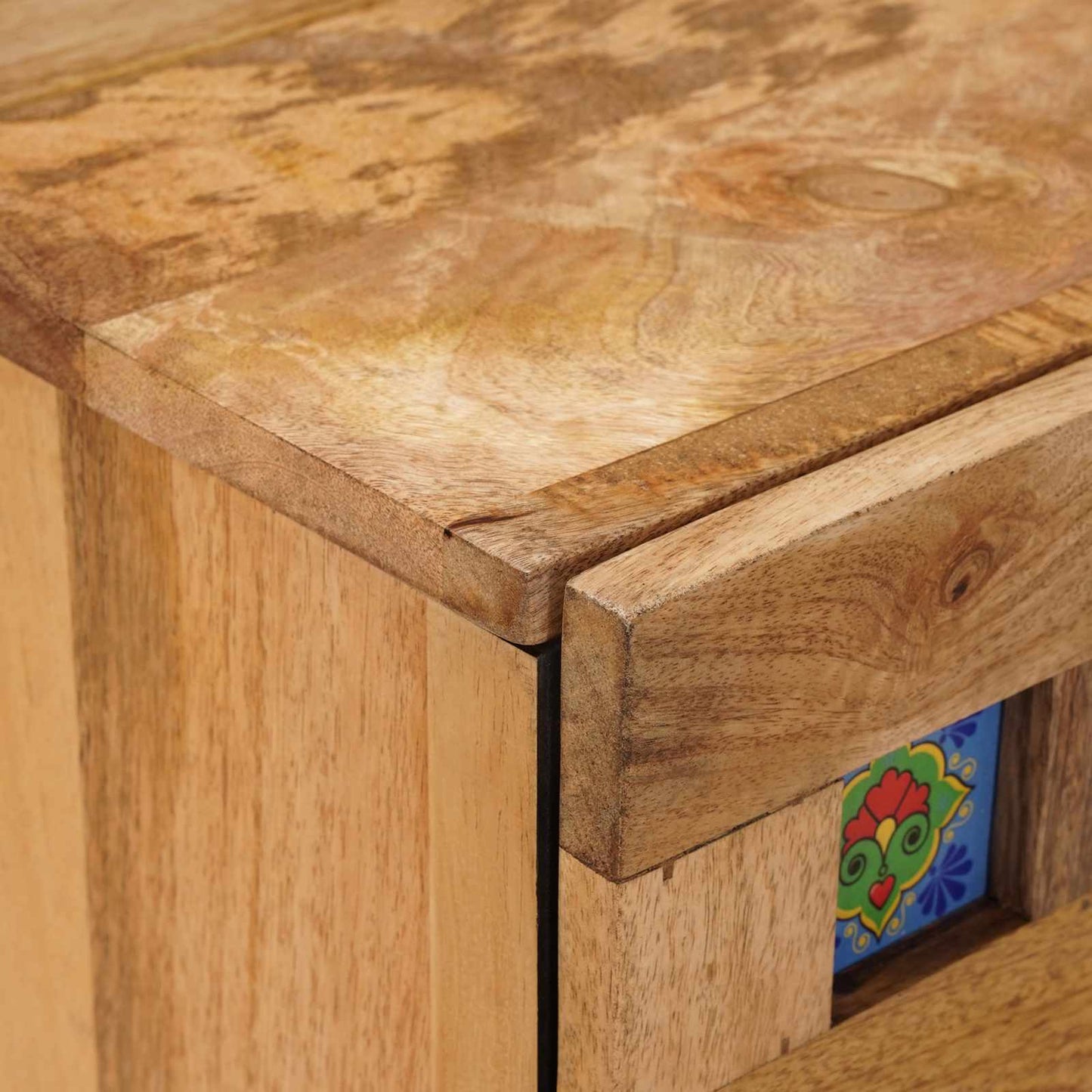 Bedside Cabinet Natural 50 x 33 x 60 cm Solid Mango Wood