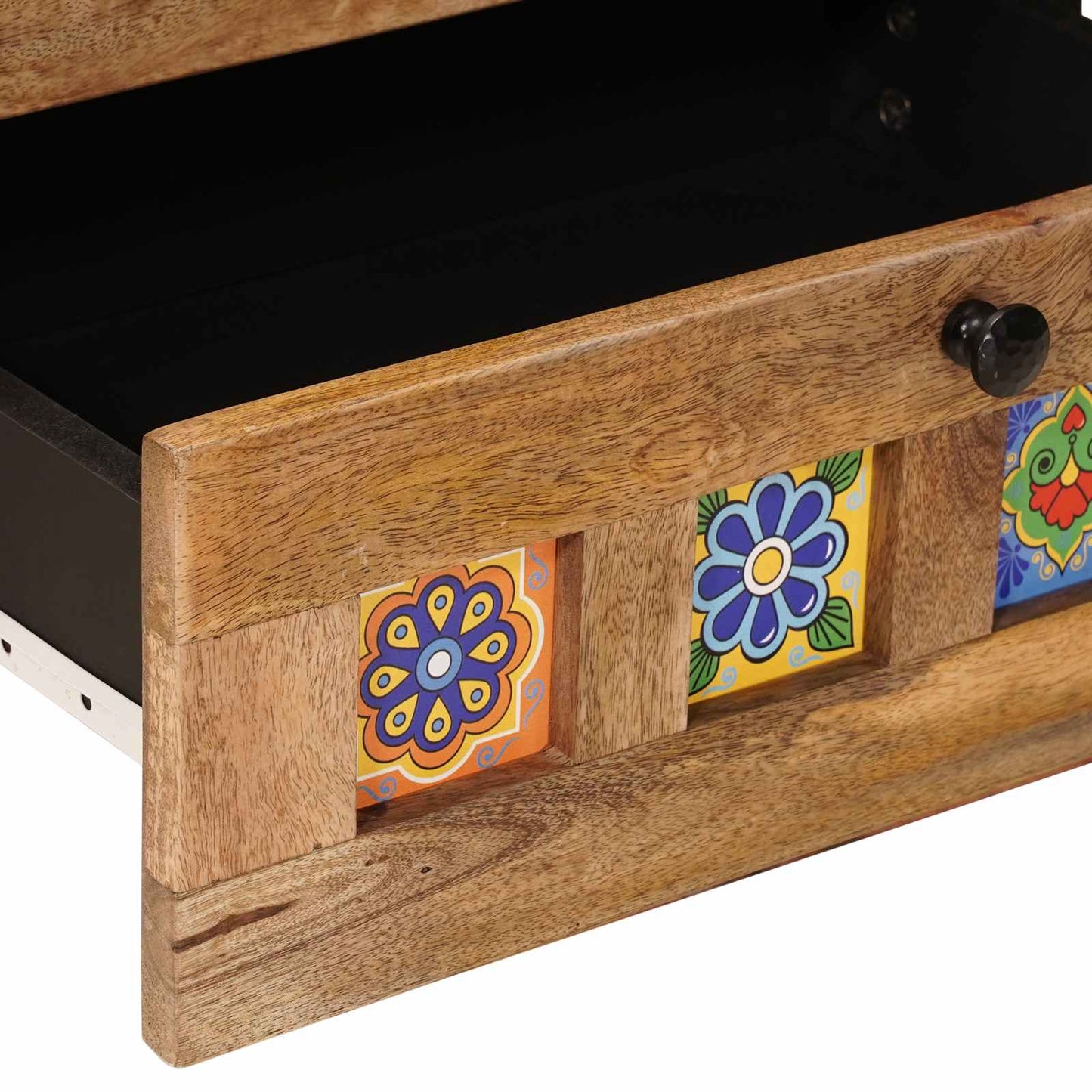 Bedside Cabinet Natural 50 x 33 x 62 cm Solid Mango Wood