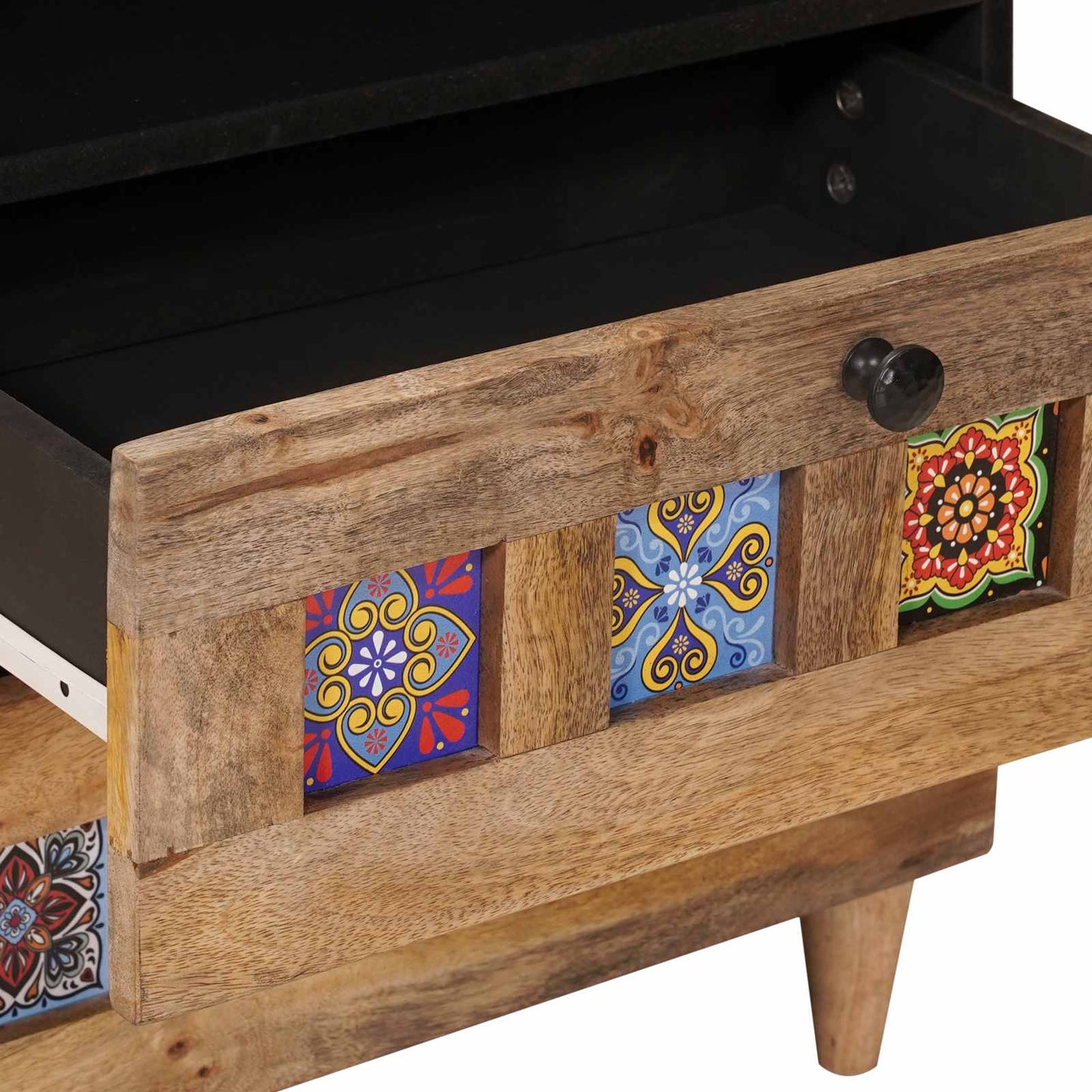 Bedside Cabinet Natural 50 x 33 x 62 cm Solid Mango Wood