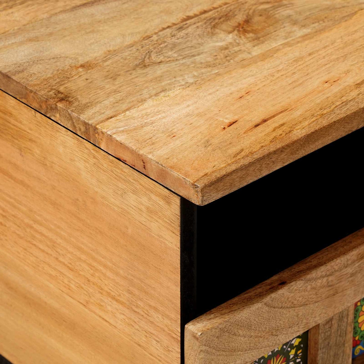 Coffee Table Natural 80 x 54 x 40 cm Solid Mango Wood