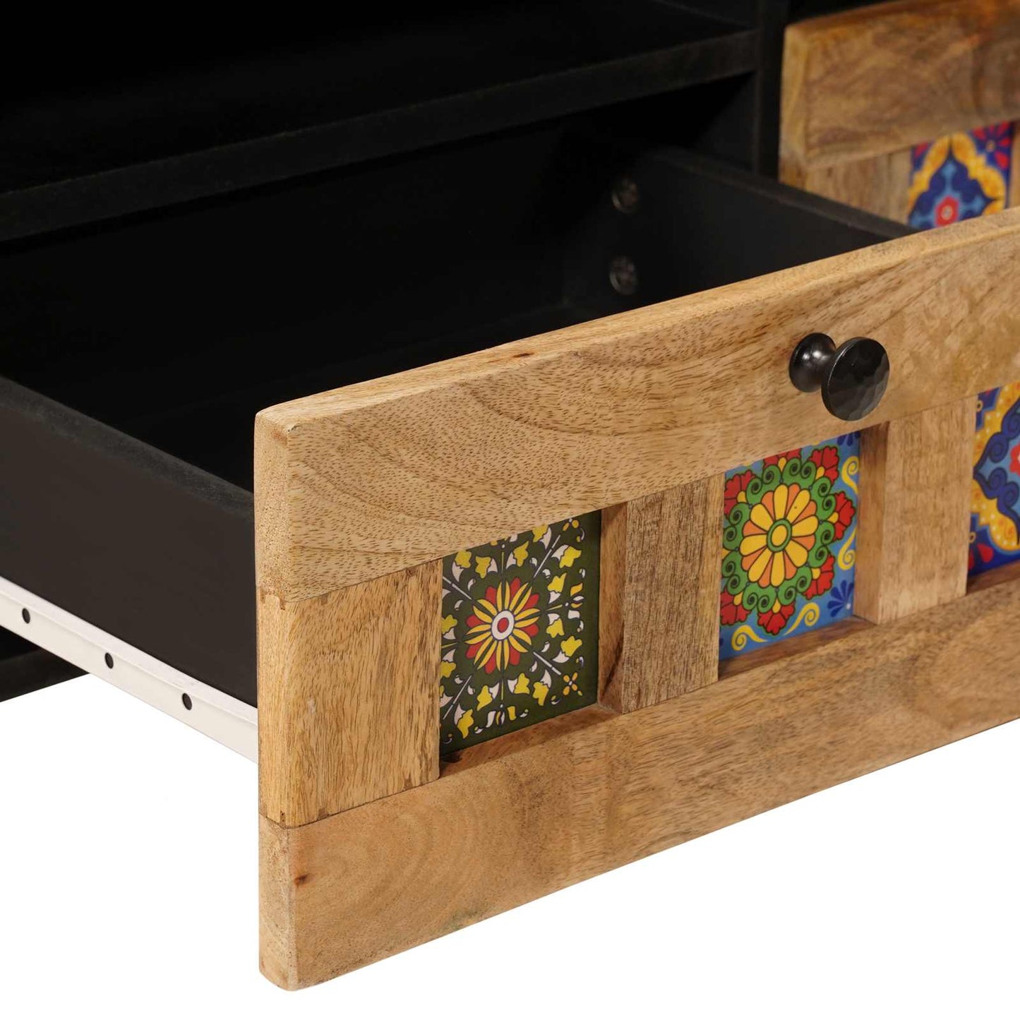 Coffee Table Natural 80 x 54 x 40 cm Solid Mango Wood